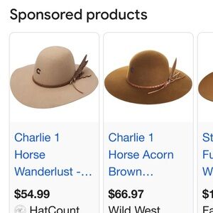 Charlie 1 Horse Wanderlust - Wool Felt Cowgirl Hat SMALL